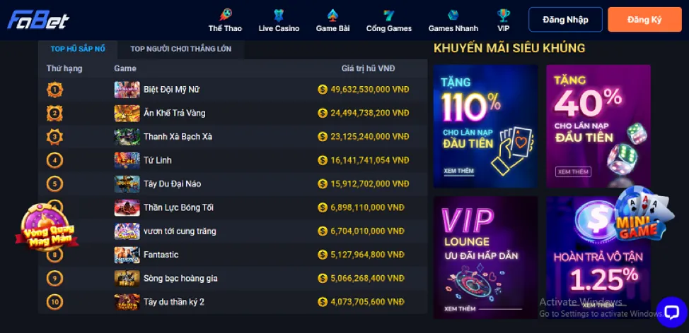 Ưu đãi dành cho thành viên VIP HK88